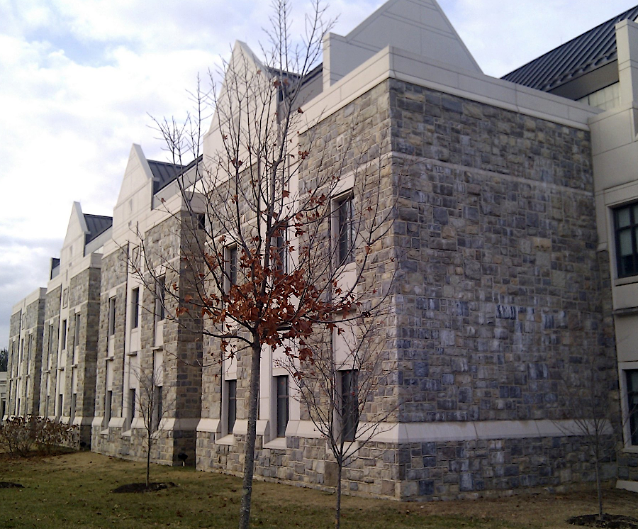 Virginia Tech's distinctive architectural style relies upon locally-quarried limestone known as Hokie stone