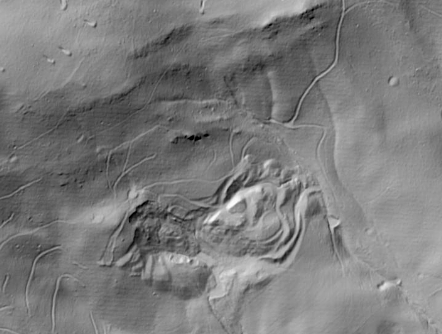 evidence of an ancient landslide on Sinking Creek Mountain in Giles County