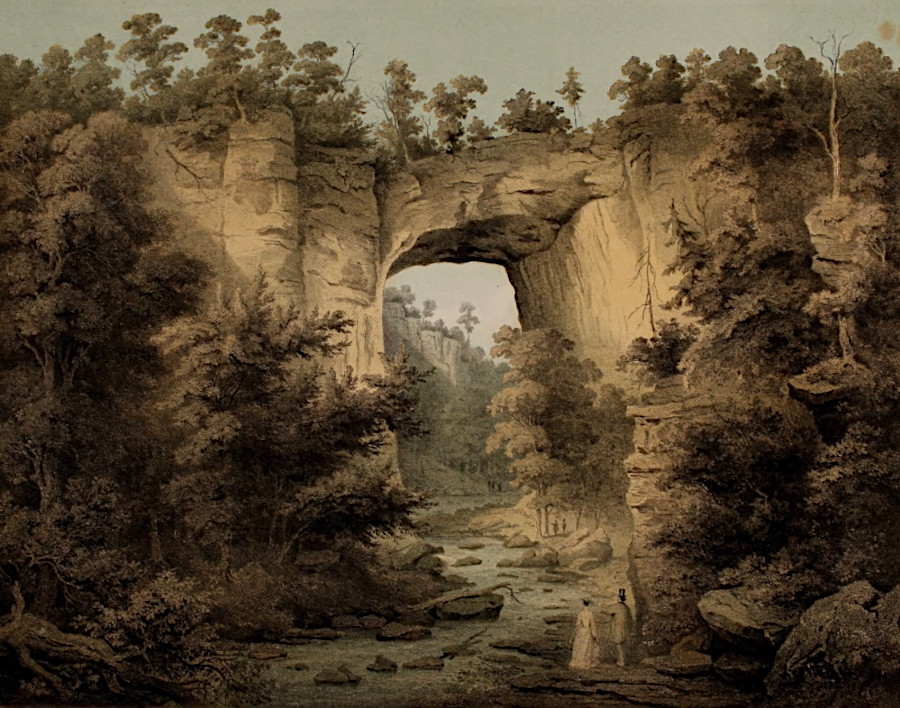 Natural Bridge in 1858