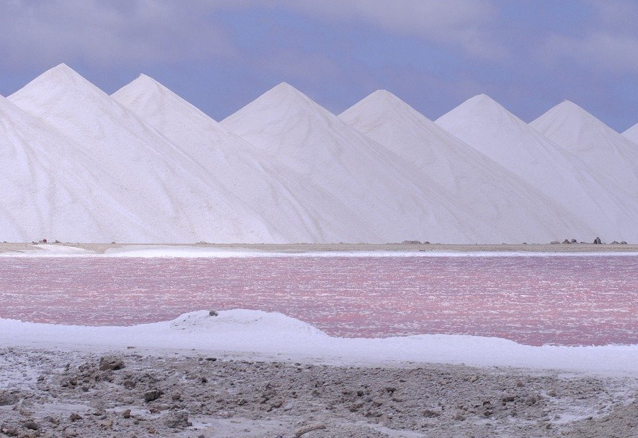 salt is still produced on Caribbean islands, using solar energy to evaporate seawater in ponds