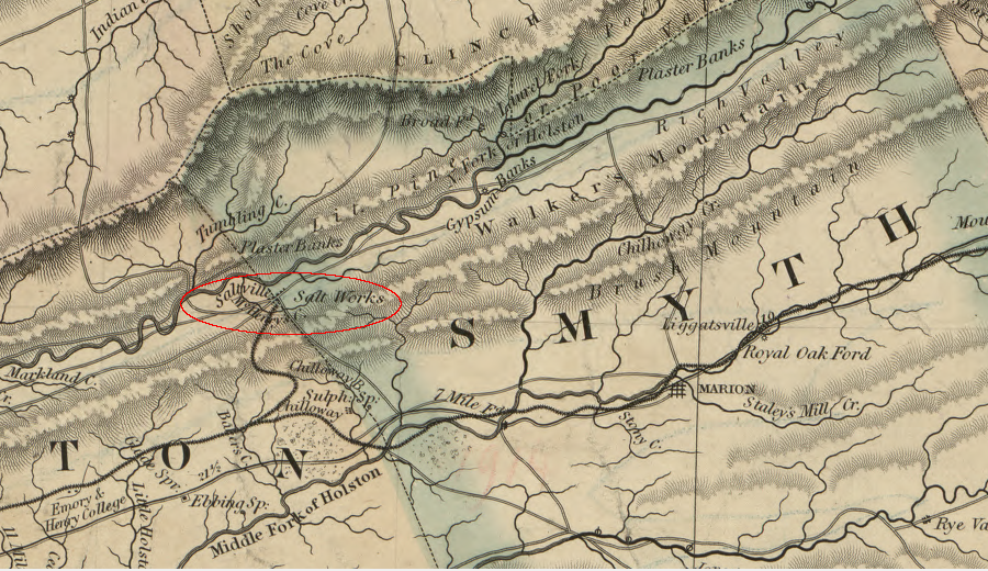 Saltville developed as a major industrial site prior to the Civil War