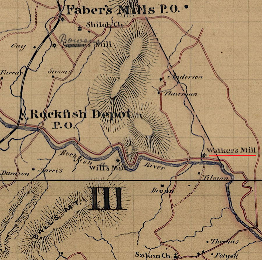 Walkers Mill was established before the community was renamed Schuyler