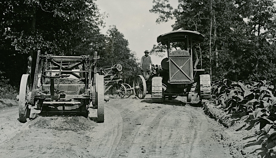 dirt roads were replaced by paved roads, with impervious asphalt/concrete surfaces that prevented the underlying soil from becoming wet slippery mud