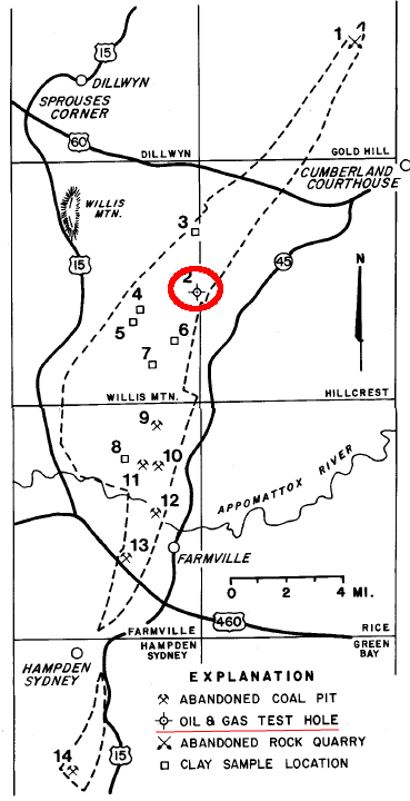 location of Tidewater oil well, drilled in 1917 to 1,518 feet