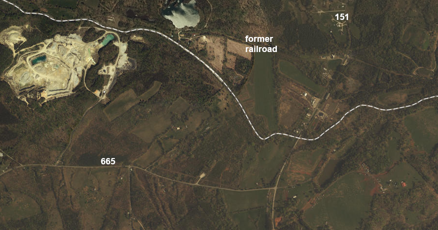 a 2018 image shows reclamation of the American Cyanamid Company operations, downstream of an aplite quarry