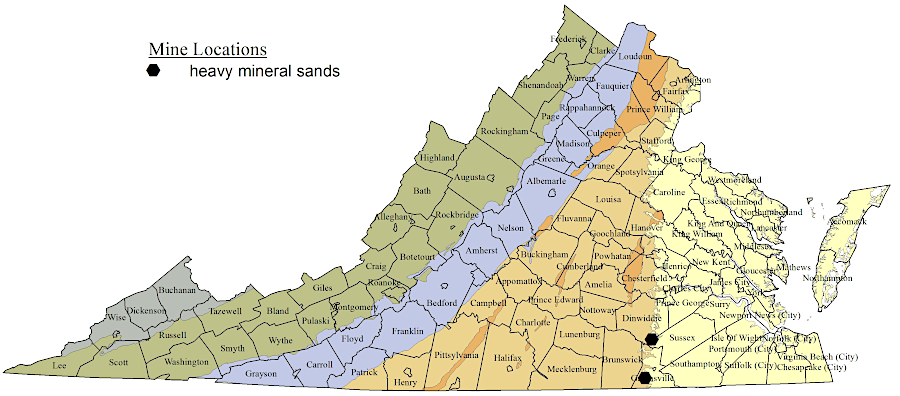 Virginia Energy - Geology and Mineral Resources - Titanium