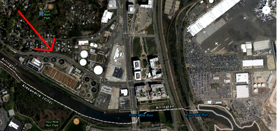 the Arlington wastewater treatment plant discharges into Four Mile Run - and no jurisdiction withdraws drinking water from the Potomac River downstream of that point