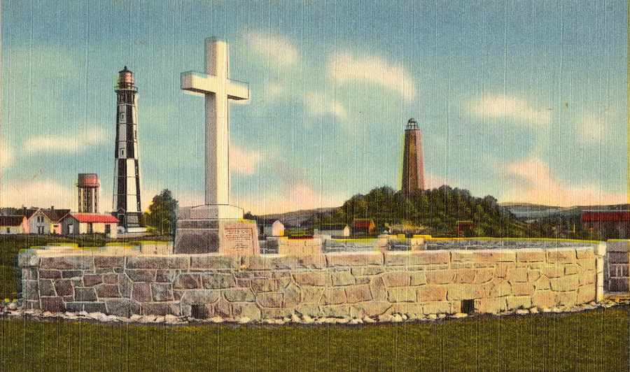 the Cape Henry Memorial was highlighted in a pre-World War II postcard