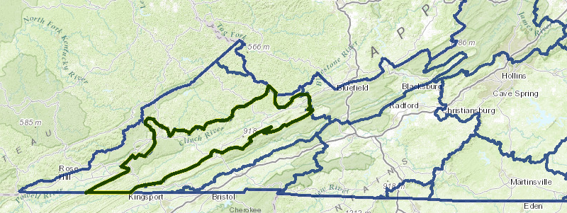 the southern Appalachians (including the Clinch River watershed and Great Smoky Mountains National Park further south) is a biological hot spot
