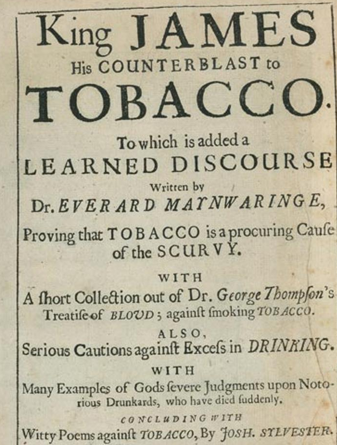 Virginia established a tobacco-based economy despite the opposition of King James I to smoking