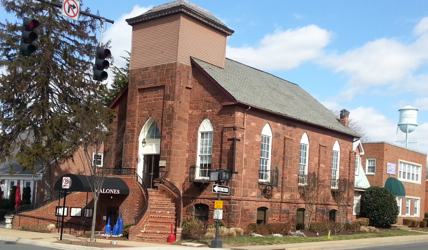 change over time in Northern Virginia is reflected in the recycling of the Manassas Presbyterian Church, built in 1875, into a downtown restaurant