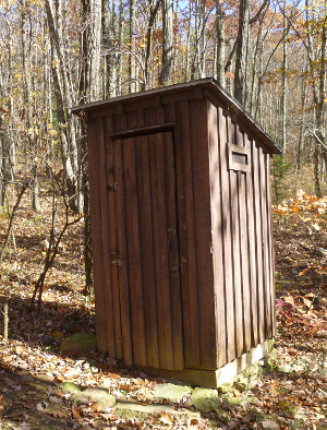 outhouse at Bailey's Gap on Appalachian Trail (Giles County)
