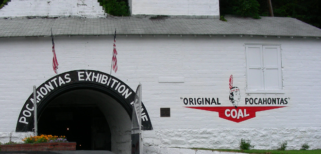 the Pocahontas coal mine, with a seam so high miners had to reach up to excavate tall coal, is now just a tourist attraction