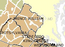 Prince William County boundaries in 1732