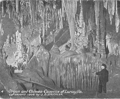 natural rock formations were reshaped to get the right notes for the Stalacpipe Organ at Luray Caverns