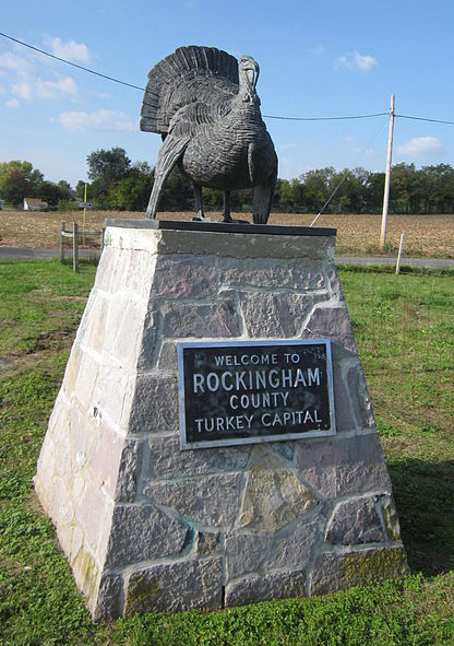turkey statue at Rockingham County boundary