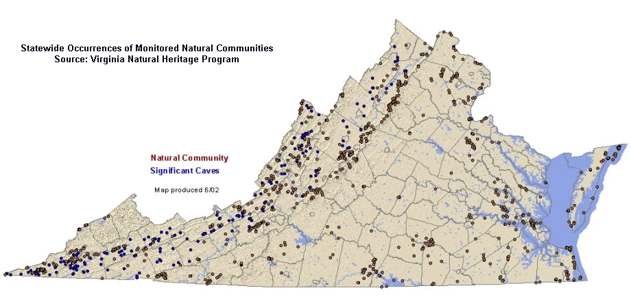 Statewide Occurrences of Monitored Natural Communities