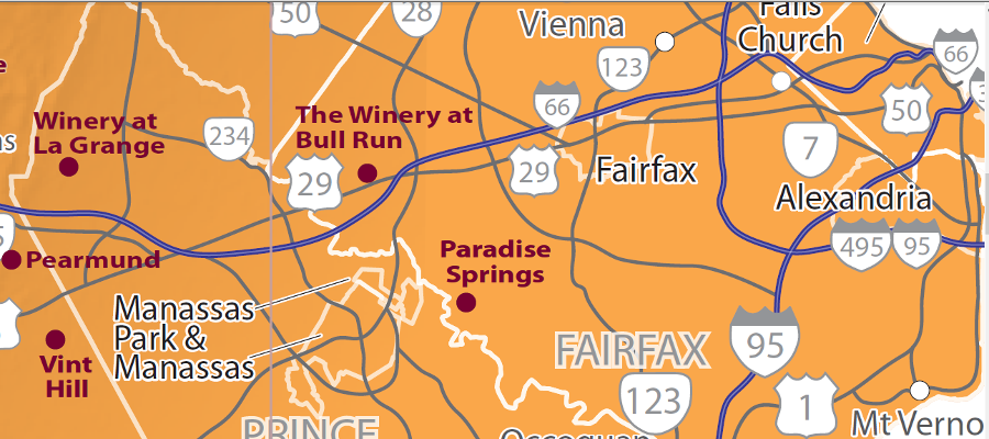 wineries were built closer to the customers in Northern Virginia - and quality of the terroir was irrelevant to the locations