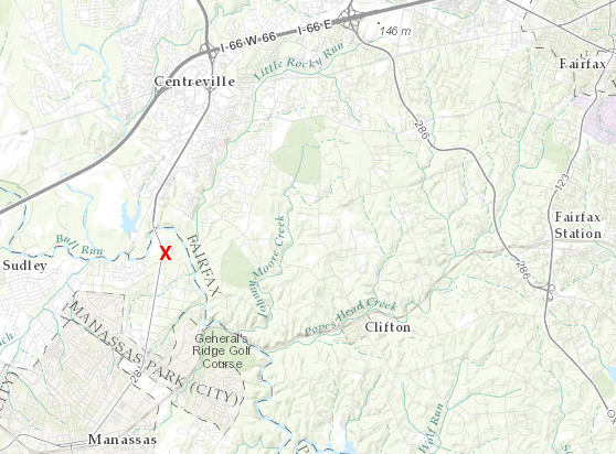 Wilmer McClean lived at Yorkshire (red X) in 1861
