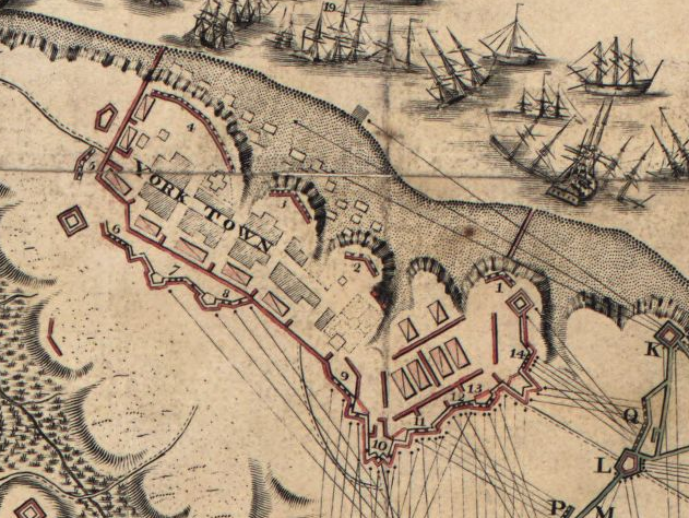 French brought cannons that destroyed Cornwallis's fortifications at Yorktown - and a storm blocked his attempt to escape across the York River