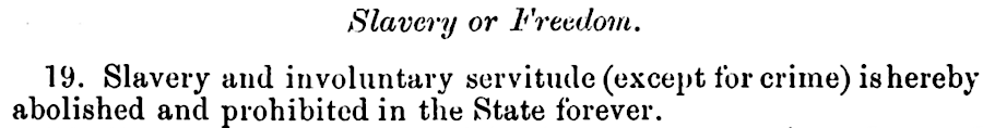 the 1864 constitution, prepared by the Restored Government of Virginia meeting in Alexandria, abolished slavery in Virginia