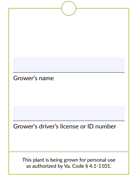 each home-grown plant was required to have an identification tag