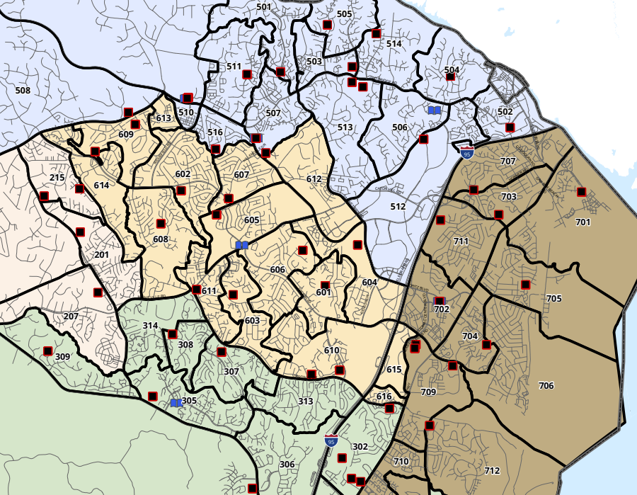 voters are assigned to precincts with defined geographic boundaries, and ballots distributed at precincts reflect the candidates for specific offices