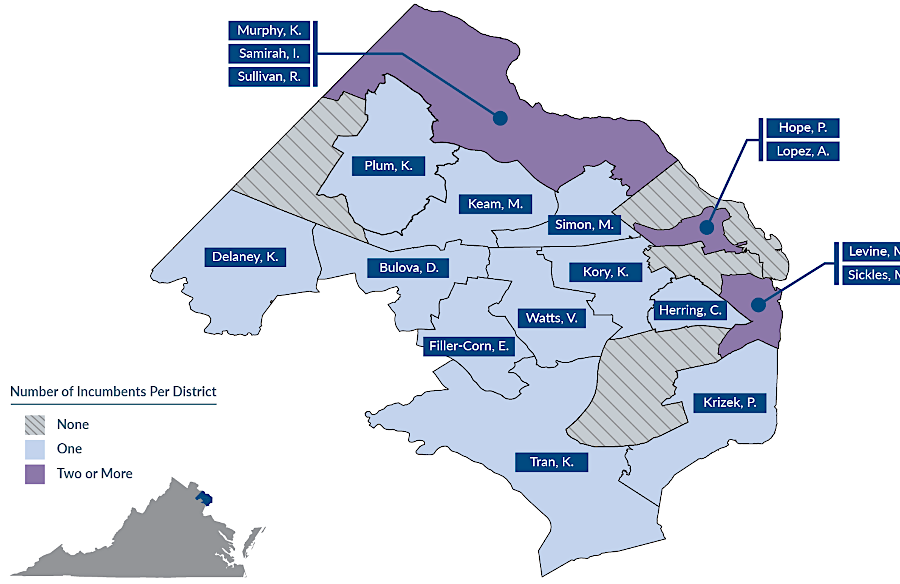 Republican lawyers proposed new House of Delegates districts in Northern Virginia that would place three incumbents within one district