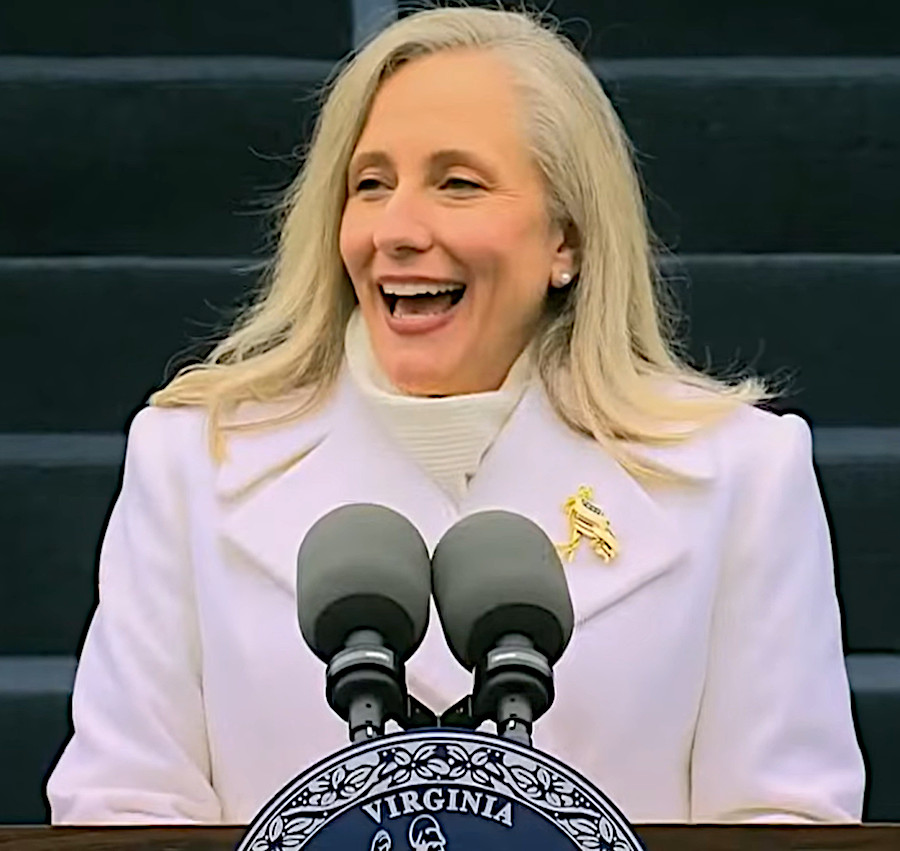 Governor Abigail Spanberger speaking at her 2026 inauguration