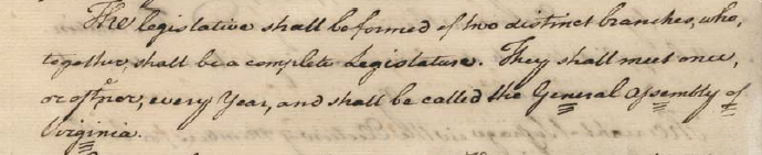 the first state constitution created the State Senate and defined the legislature as the General Assembly