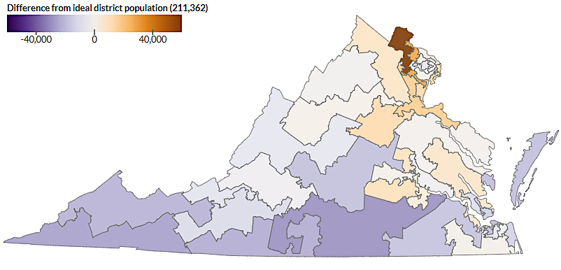 population changes in State Senate districts between 2010-2020 had to be smoothed out in the 2021 redistricting
