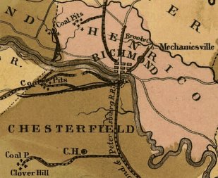 the Midlothian coal beds in Chesterfield County were deposited in the Triassic period between 250 to 200 million years ago