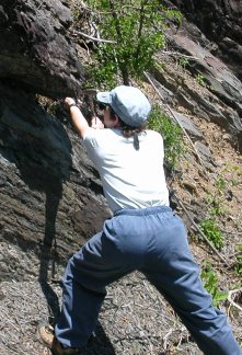 looking for oil shale on Butt Mountain, west of Blacksburg
