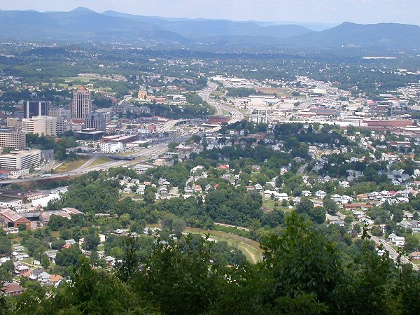 City of Roanoke, from the overlook at Mill Mountain