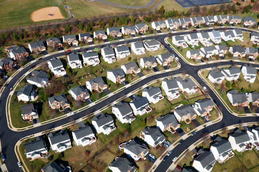 subdivisions can be compact, or houses can be constructed on larger lots that transform greater acreage