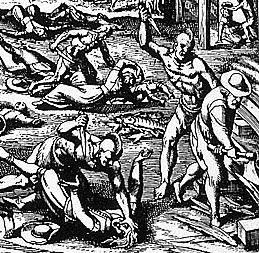 portion of contemporary engraving of March 22, 1622