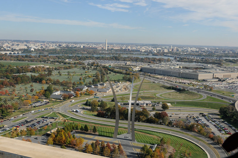 the site of the Air Force Memorial was moved from Arlington Ridge, after the US Congress authorized use of three acres of the Navy Annex