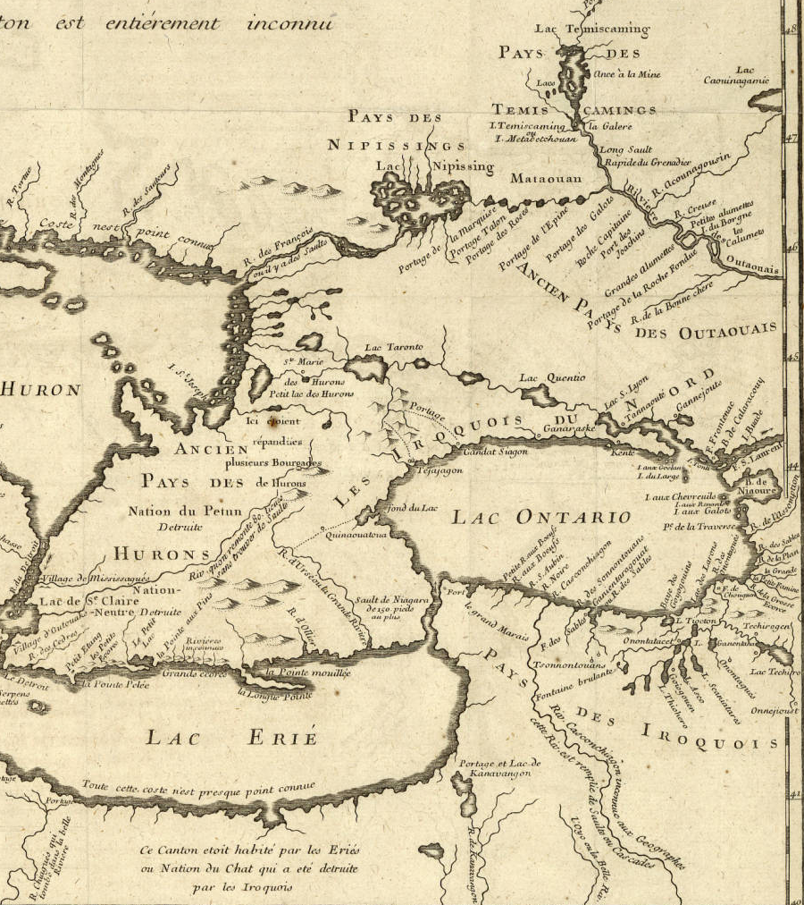 in 1739, Baron de Longueuil took almost 450 men from Montreal via Lake Ontario and Lake Erie to the site of modern Memphis