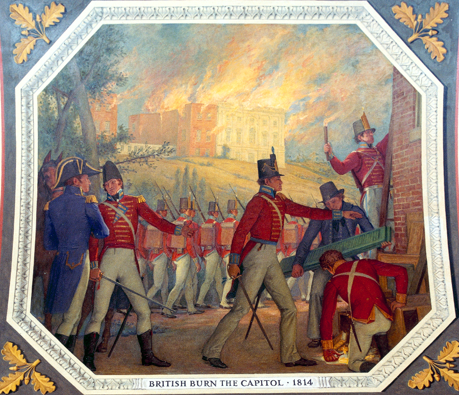 after the British Army burned public buildings in Washington DC, Alexandria surrendered to a fleet and allowed its warehouses to be looted