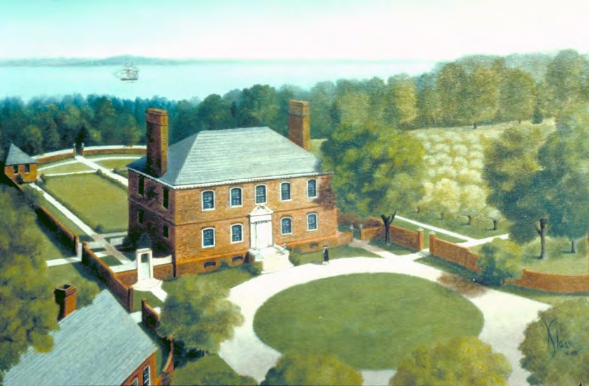 artists conception of Belvoir mansion house