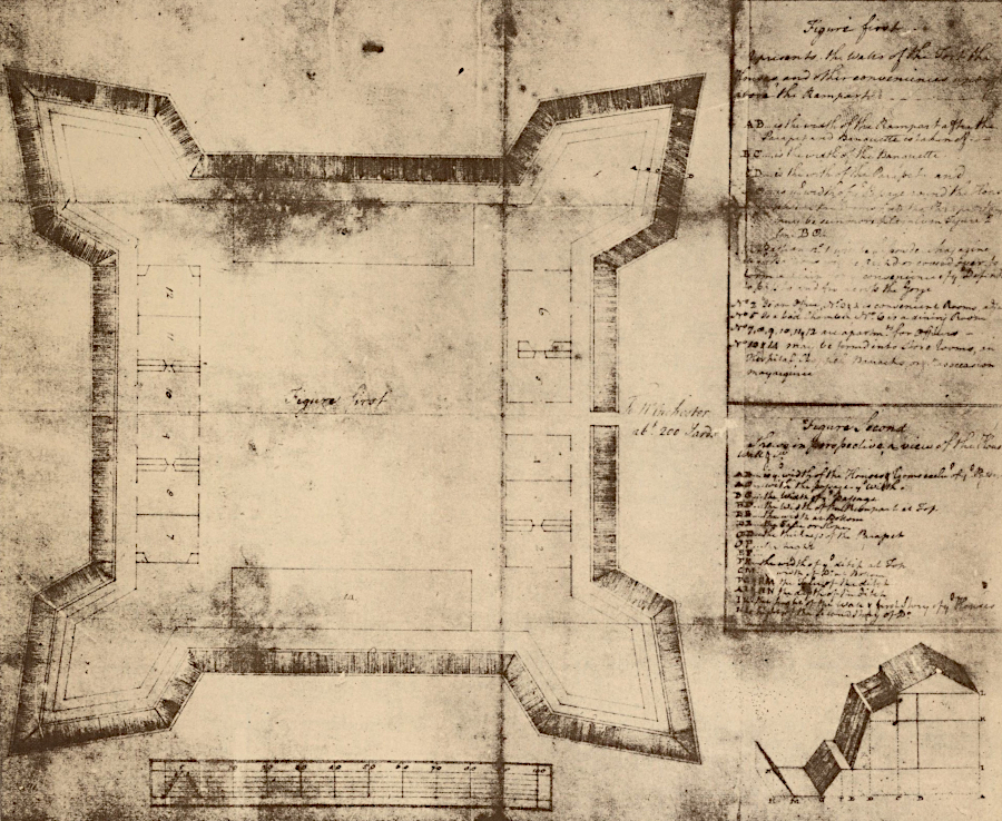 the largest in the 1756 defensive line of forts was Fort Loudoun in Winchester