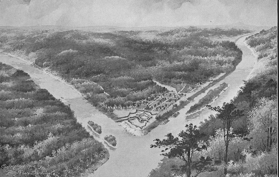 the British-built Fort Pitt in 1759 established control over the upper Ohio River