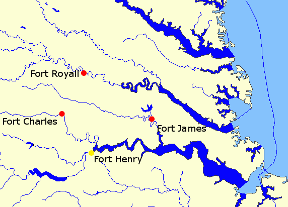 forts established in 1645-46