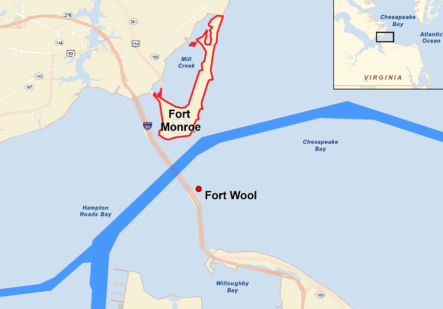dredging operations to maintain the shipping channel between Fort Monroe and Fort Wool have some visual impact on the visitor experience