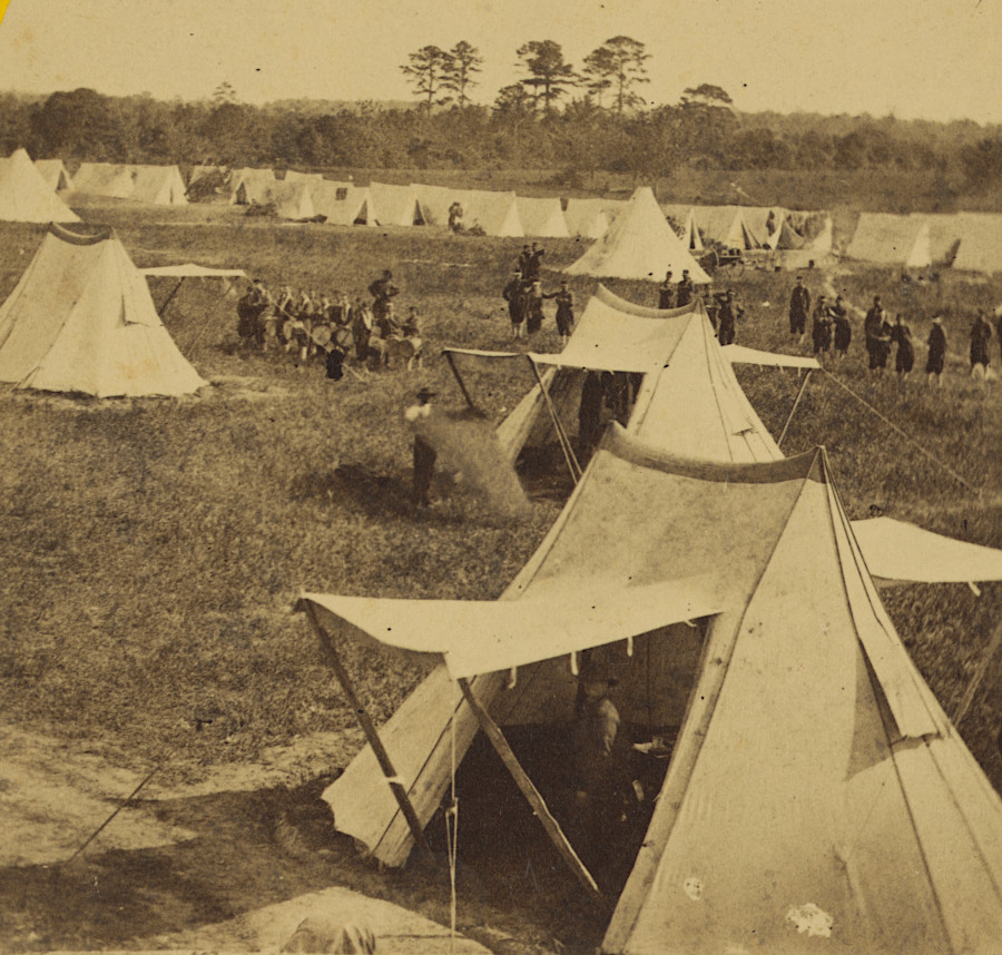 as Federal soldiers were sent to Fort Monroe in 1861, Camp Hamilton was established to provide a more-reliable water supply
