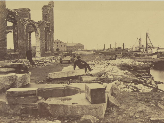 during the Civil War, both the Federal and Confederate navies chose to destroy the shipyard