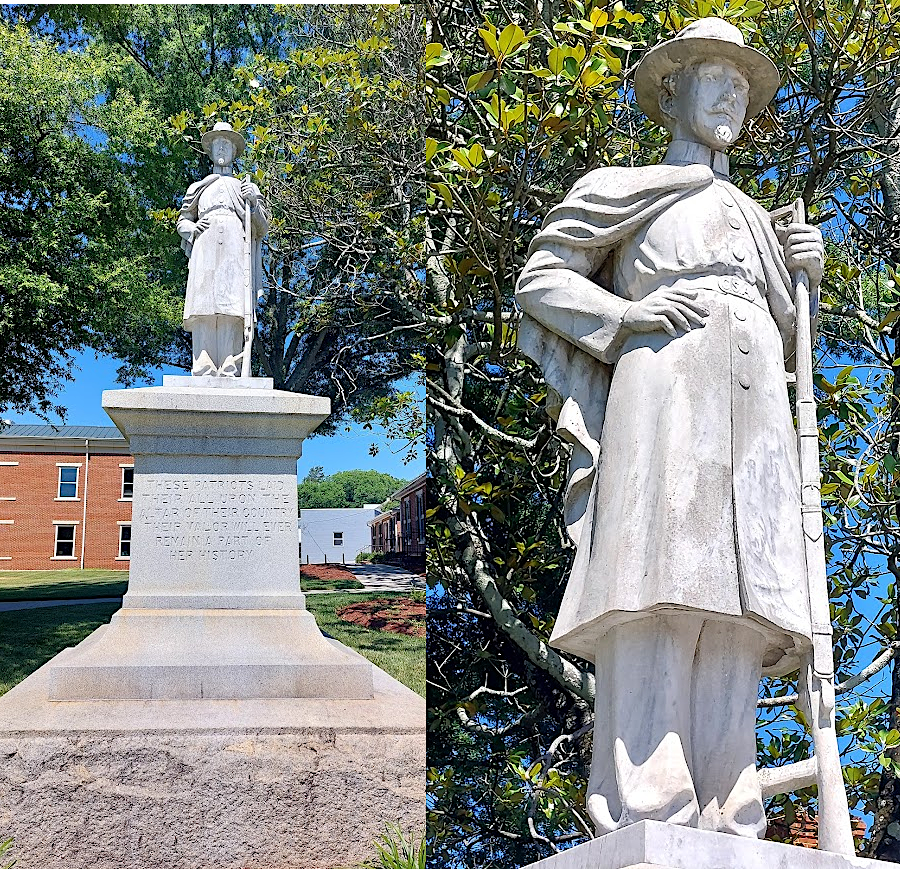 a Confederate soldier, erected in 1937, still stands in front of the Halifax County Courthouse