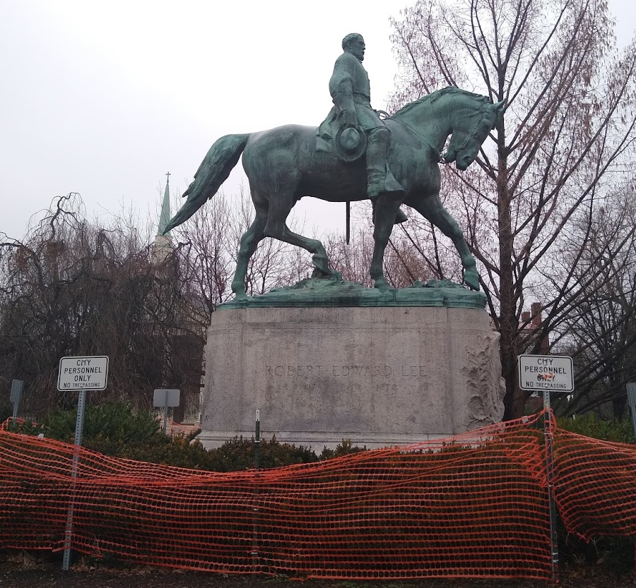 Gen. Robert E. Lee statue in Charlottesville (January, 2020)
