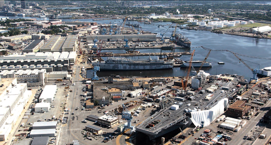 Norfolk Navy Shipyard (in Portsmouth, Virginia) is the Navy's oldest shipyard