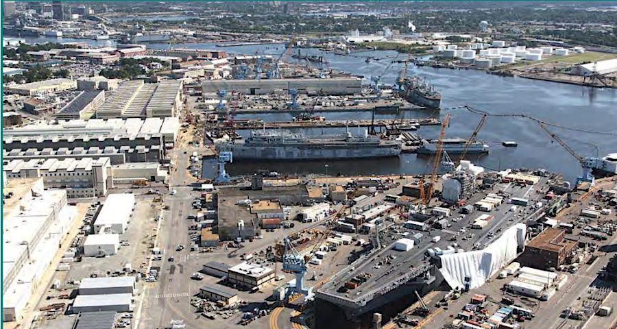 the Norfolk Navy Shipyard repairs the biggest ships in the fleet